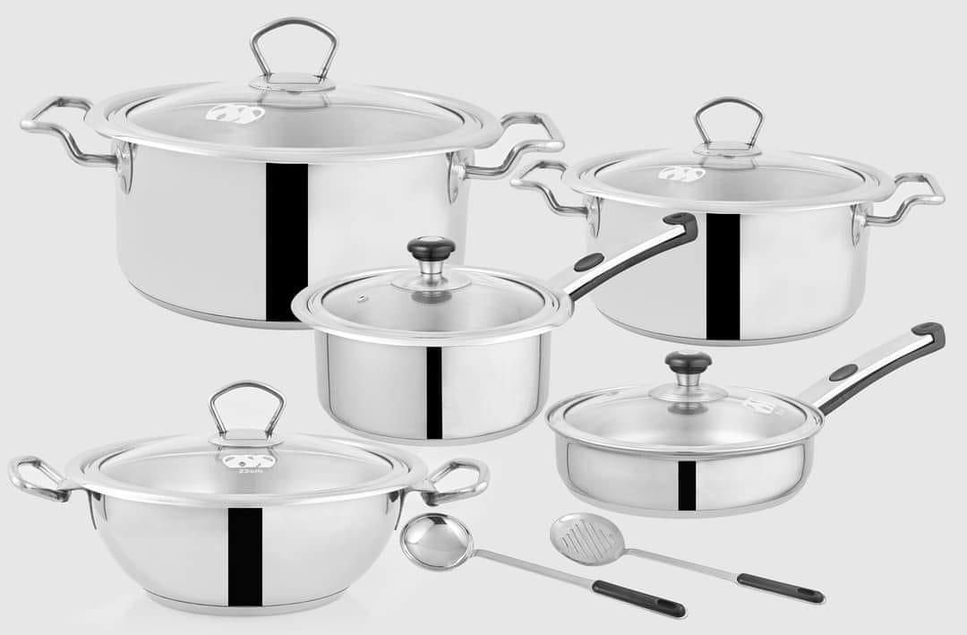 Alpha Double Buttom 15 PCs set Stainless steel