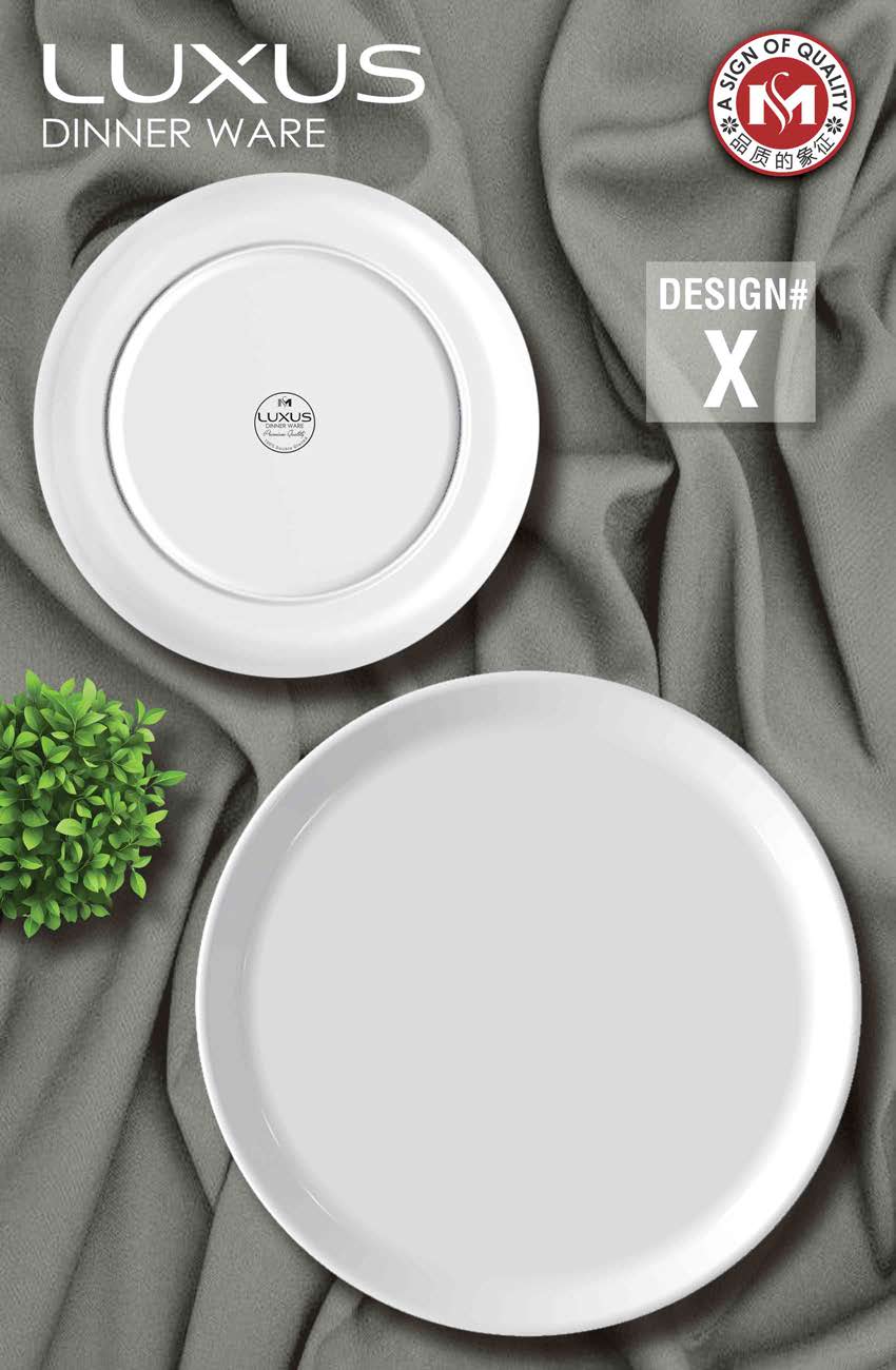 Luxus Dinnerware 77 Pcs Melamine Dinner Set – Premium Double Glazed with Colour Glass Lid