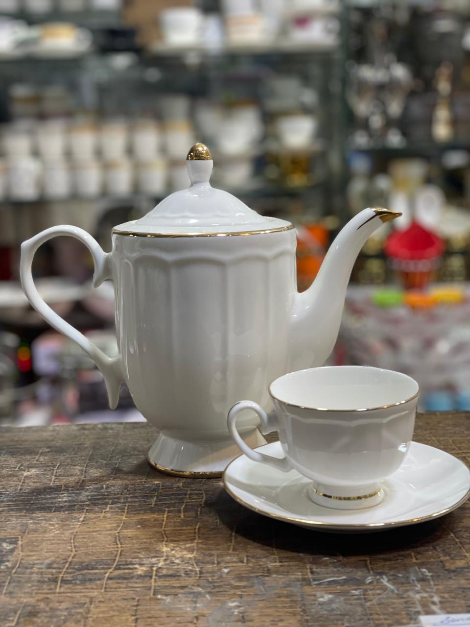 Bone China Golden Tea Set