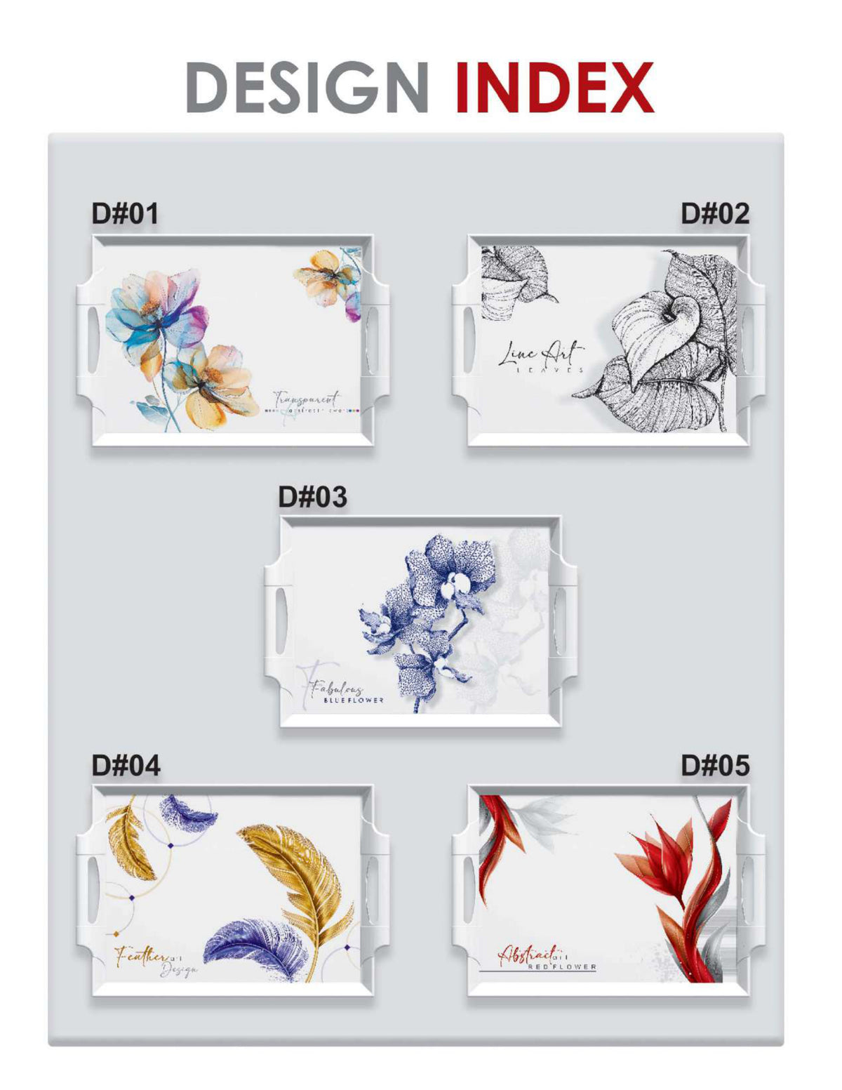 Dior Max Serving Tray Set — Set of 4 Stackable Break-Resistant Trays by Maximum